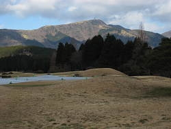 宿泊先から見える丸山方面