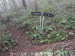 1.元社への女坂分岐 2.標識拡大