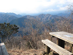 山頂から丹沢方面