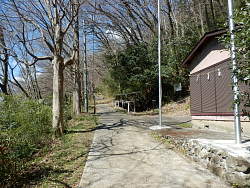 鳥居から先に行った辺りを振り返る