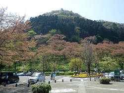 苑地から城山を望む