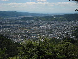 休憩ポイントからの山科