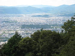山頂からの市街地展望