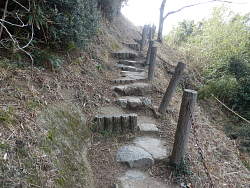 斜面を巻くように
