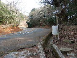 車道に出た場所