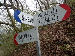 菊花山経由の大月分岐