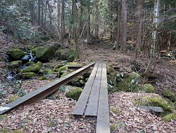 H鋼を渡した橋